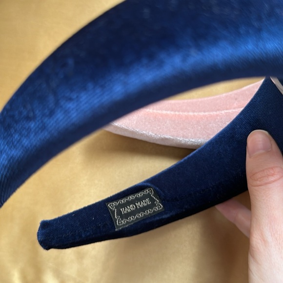 Velvet set of headbands (pink and blue) - Picture 3 of 3